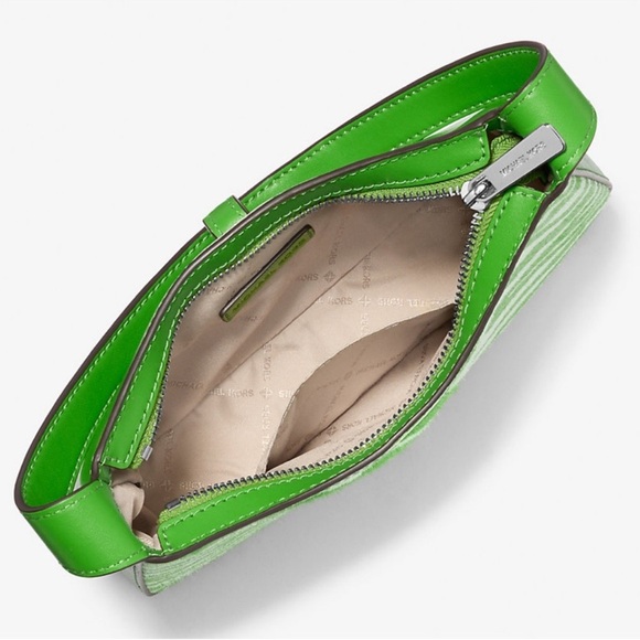 Michael Kors Lyra Small Zebra Print Calf Hair Pochette - Picture 8 of 9